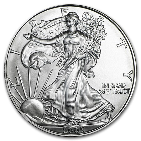 C*e様 2001 American Eagle Silver Dollar 2005 American Silver Eagle - Currency and Coin