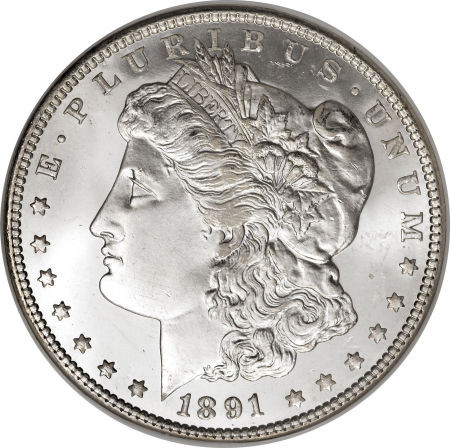 1891 Morgan Silver Dollar (XF to AU condition)