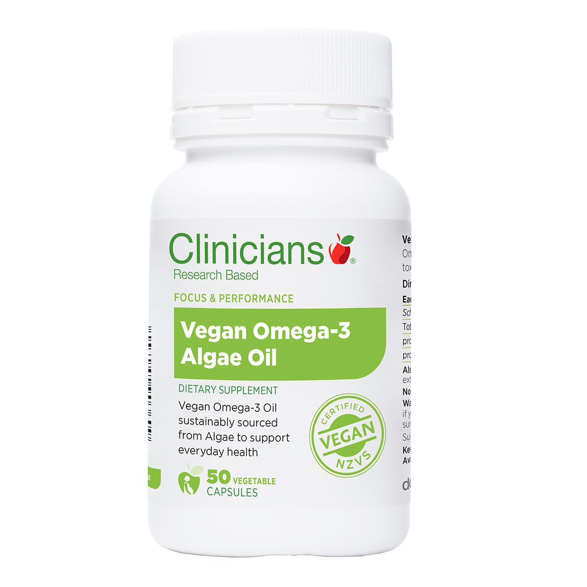 Buy Vegan Omega3 Algae Oil by Clinicians I HealthPost NZ