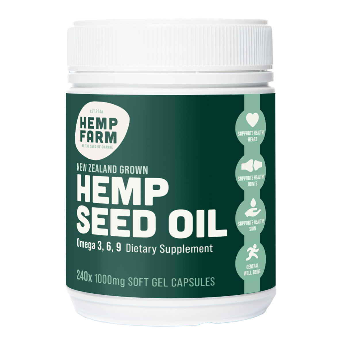 Buy Hemp Seed Oil Capsules 1000mg by Hemp Farm I HealthPost NZ