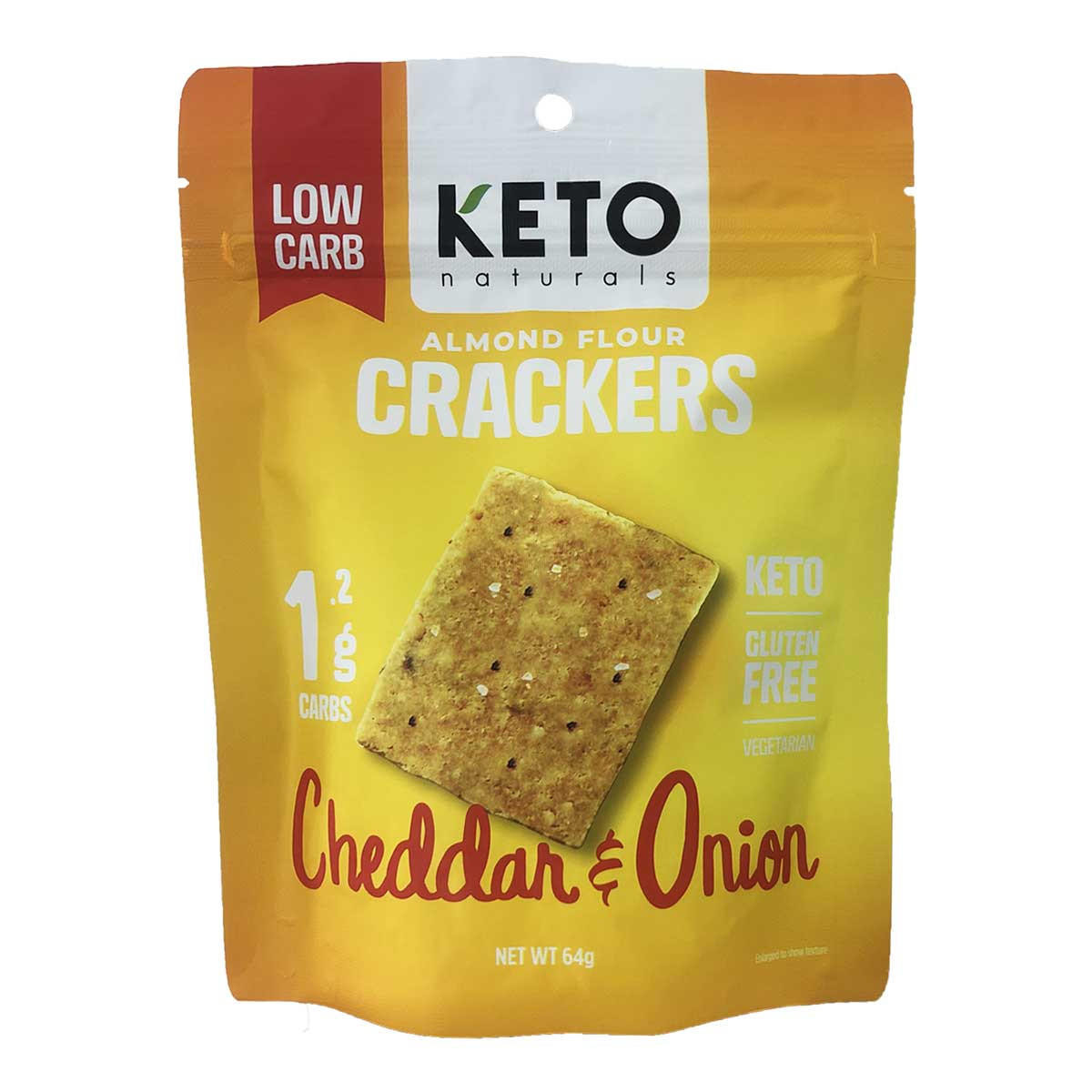 Buy Almond Flour Crackers Cheddar & Onion by KETO Naturals I HealthPost NZ
