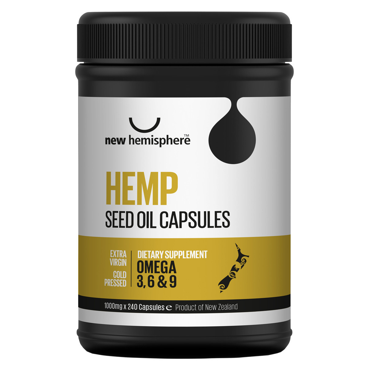Buy Hemp Seed Oil capsules by new hemisphere I HealthPost NZ