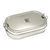 Meals In Steel Medium Oval Lunchbox