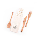 CaliWoods Coconut Wood Cutlery Pack 