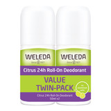 Weleda Citrus 24hr Roll-On Deodorant Value Twin Pack 