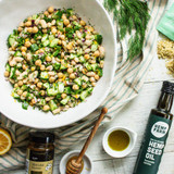 10-minute bean salad with hemp oil & honey dressing