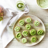 Mini Muffins With Matcha Frosting Mini Muffins With Matcha Frosting
