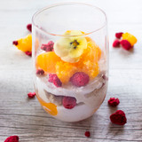 Hawkes Bay peach and raspberry trifle