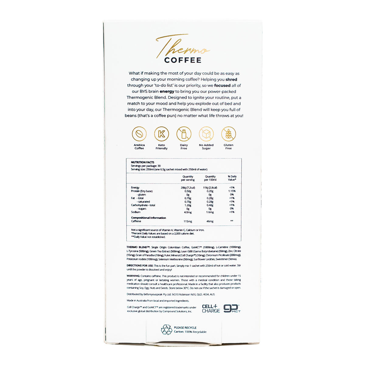 Buy Thermo Coffee Original by Beforeyouspeak I HealthPost NZ