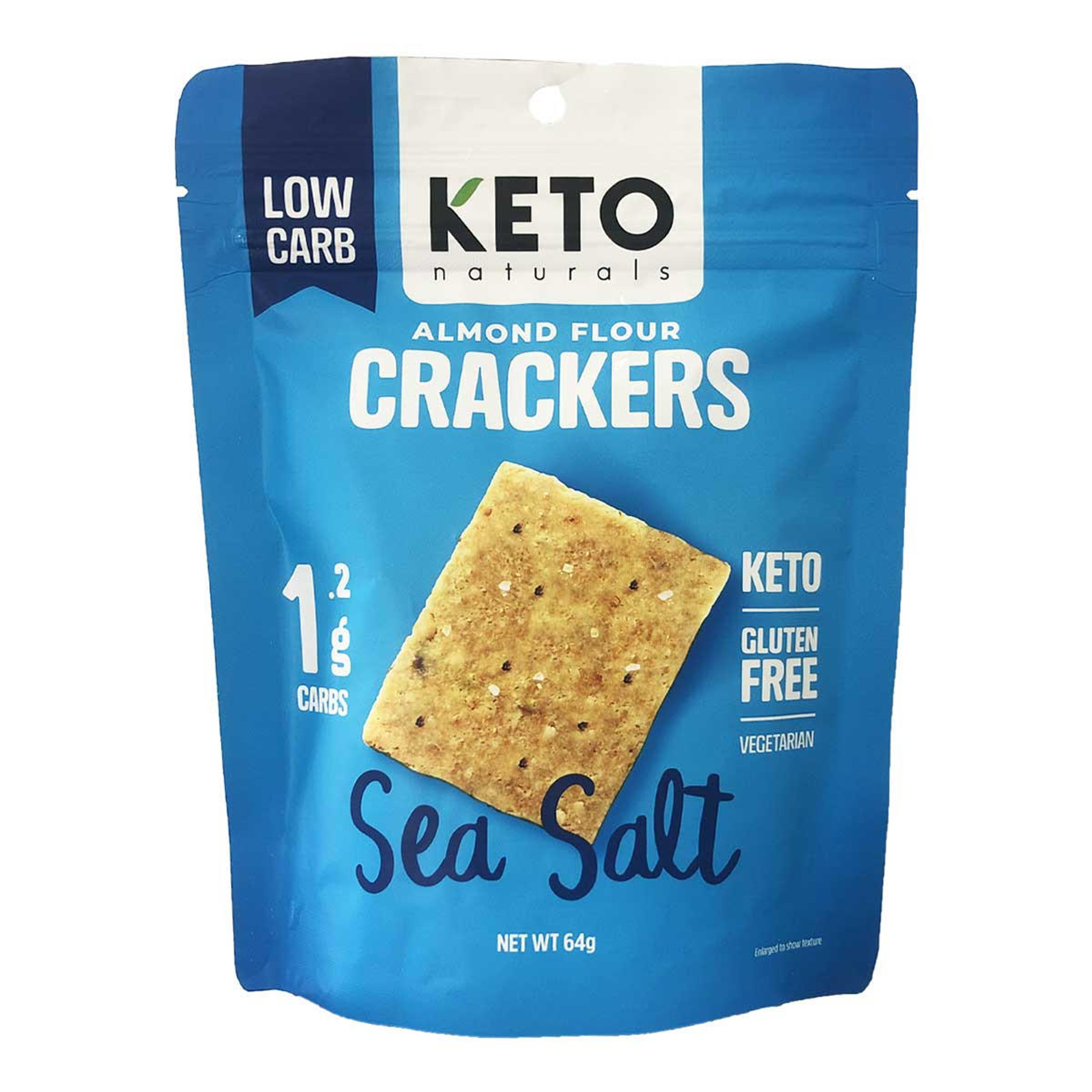 Buy Almond Flour Crackers Sea Salt by KETO Naturals I HealthPost NZ