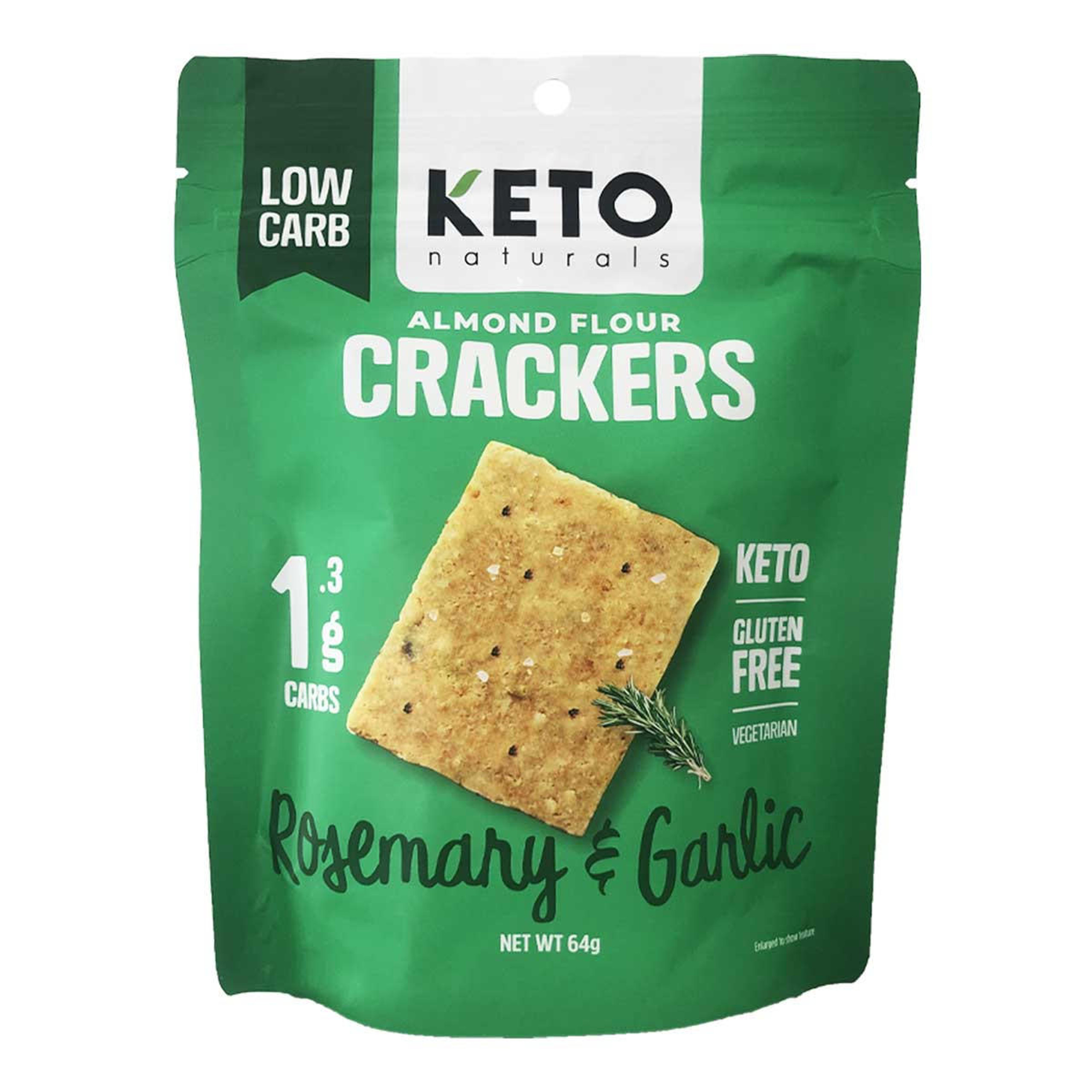 Buy Almond Flour Crackers Rosemary & Garlic by KETO Naturals I