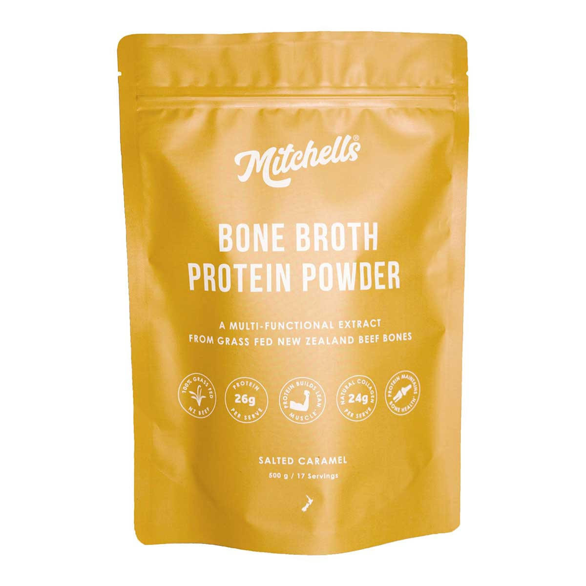 Buy Bone Broth Protein Powder Salted Caramel by Mitchells Nutrition
