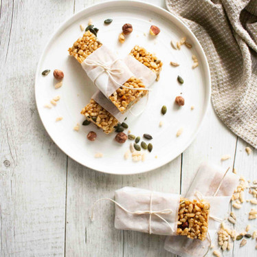 Nutty rice crispy treats