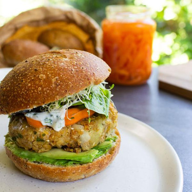 Vegan Chickpea Kumara Burger