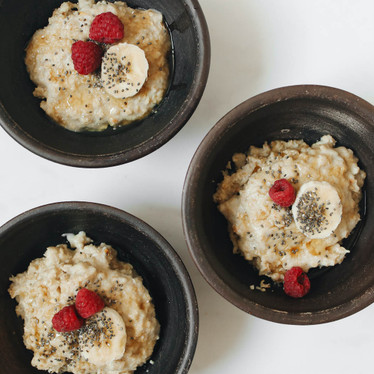 Creamy coconut, chia & date porridge recipe