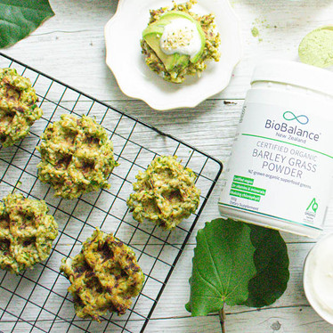 Savoury superfood waffle bites