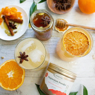 Functional sleepy mocktails with spiced orange honey