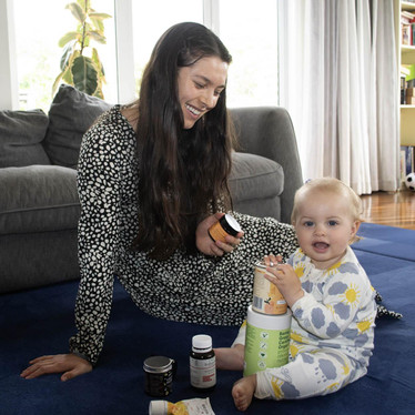 Our naturopath’s morning ritual with her baby