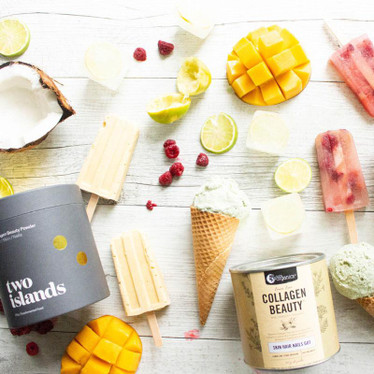 Healthy collagen ice pops 