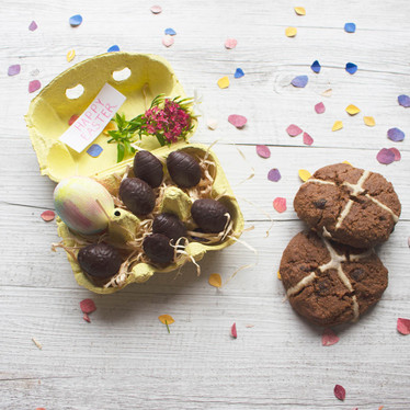 Paleo Hot Cross Buns and Cashew Cream Filled Easter Eggs