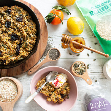 Healthy aging baked oatmeal