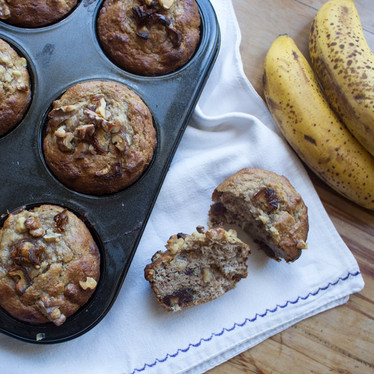 Paleo Banana and Walnut Muffins