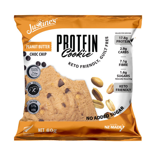 Justines Peanut Butter Choc Chip Protein Cookie