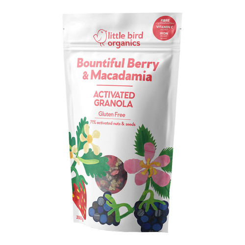 Little Bird Organics Activated Granola - Bountiful Berry and Macadamia