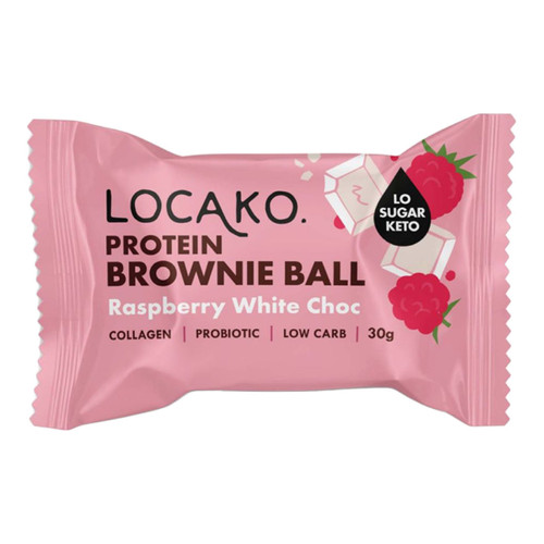 Locako Protein Brownie Ball - Raspberry White Chocolate 