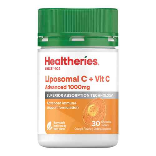 Healtheries Liposomal C + Vit C Advanced 1000mg 