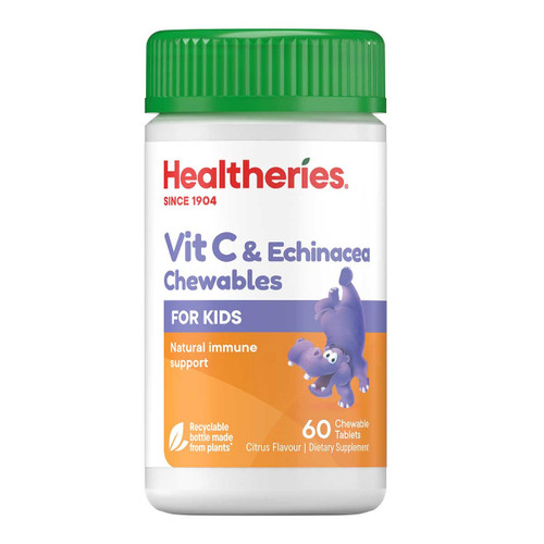 Healtheries Vit C & Echinacea Chewables For Kids - Citrus Flavour 