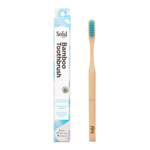 Solid Adult Bamboo Toothbrush - Medium Bristles 