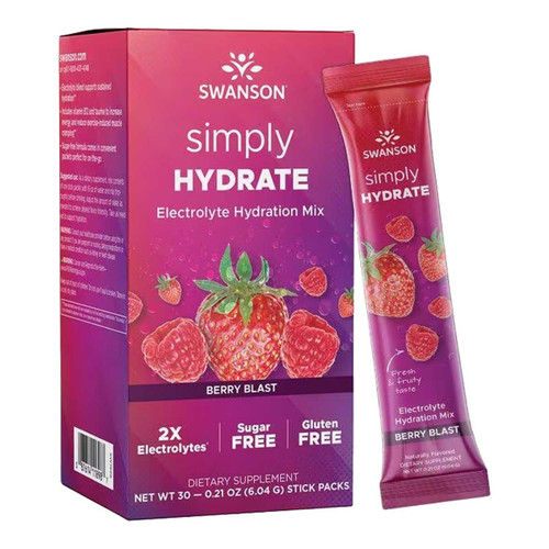 Swanson Simply Hydrate Electrolyte Hydration Mix - Berry Blast 