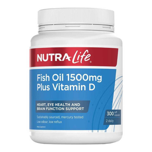 Omega 3 Fish Oil 1500mg + Vitamin D