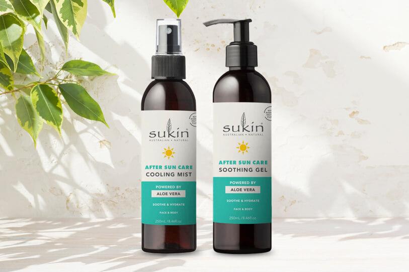 NEW Sukin After Sun Care Cooling Mist & Soothing Gel