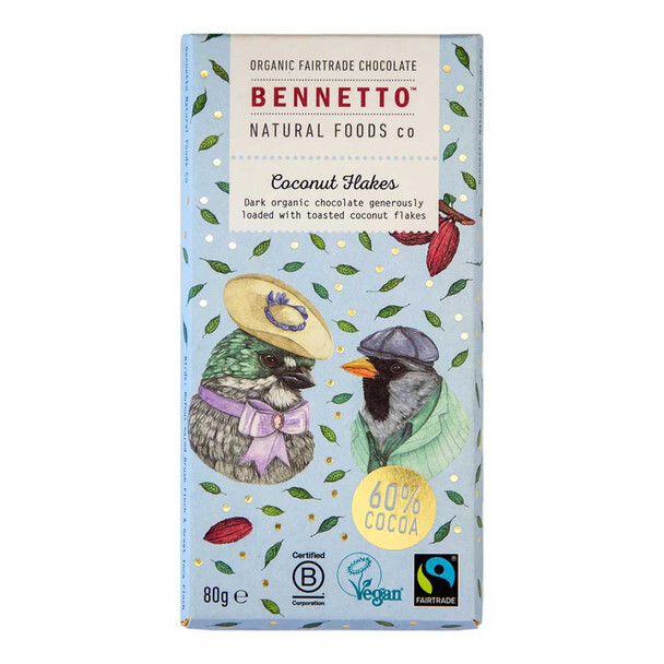 Bennetto Coconut Flakes Dark Organic Chocolate