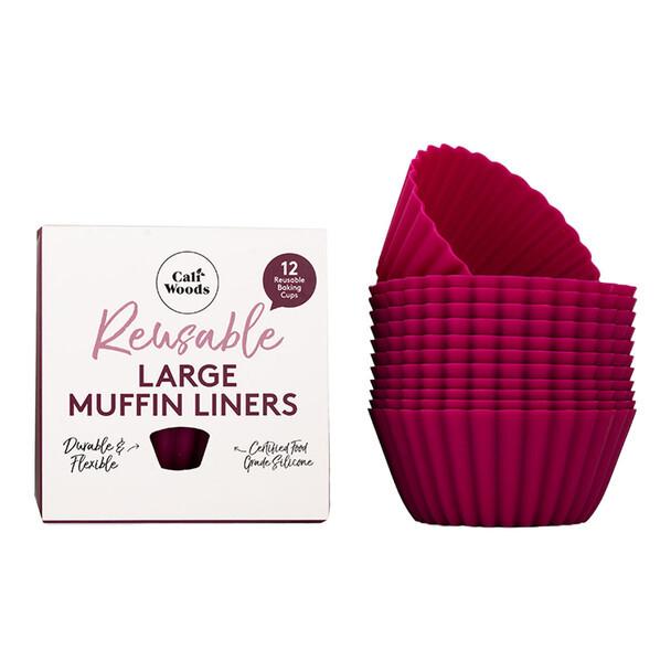 CaliWoods Large Muffin Liners – Very Berry