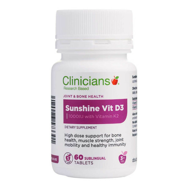 Clinicians Sunshine Vitamin D3 With Vitamin K2