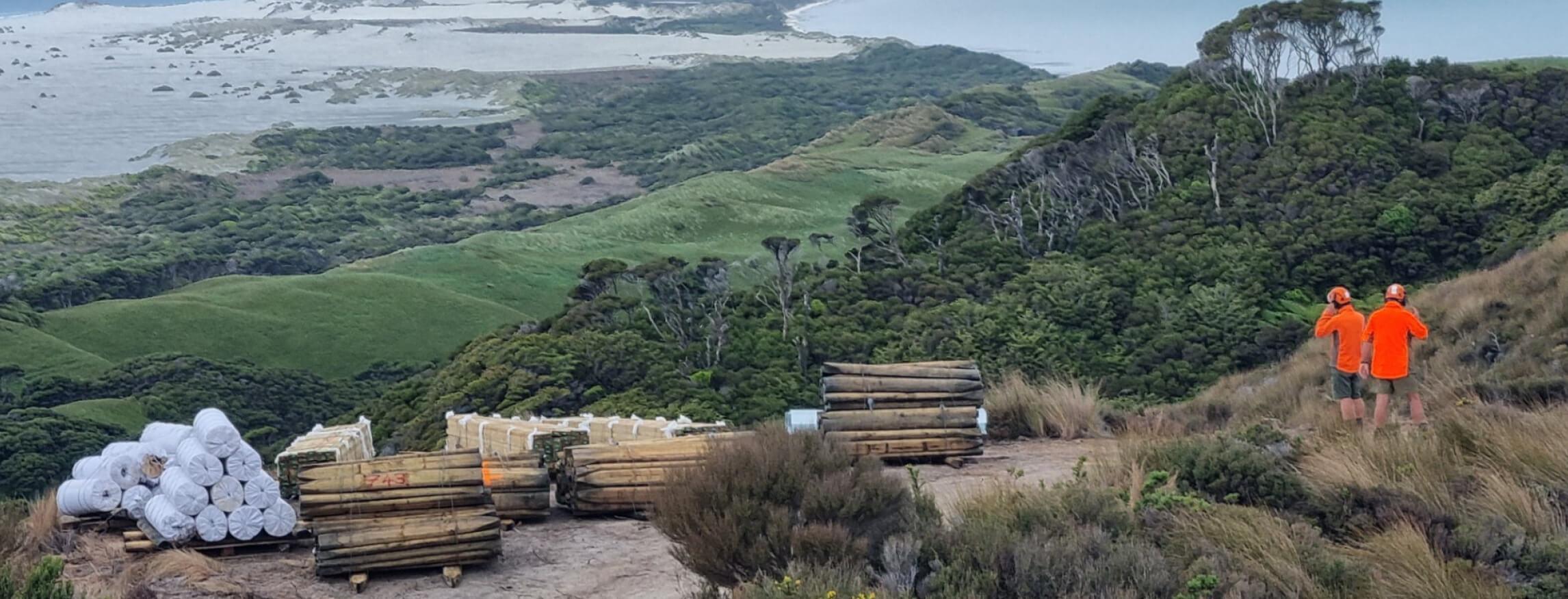 Farewell Spit Fence Progress Image