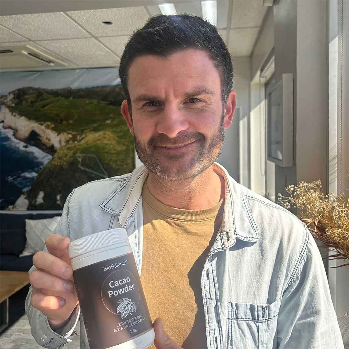 Mats favourite for your nourishing cuppa BioBalance Certified Organic Cacao Powder