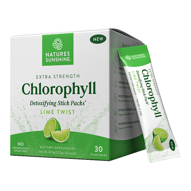 Nature's Sunshine Chlorophyll Stick Pack - Lime Twist