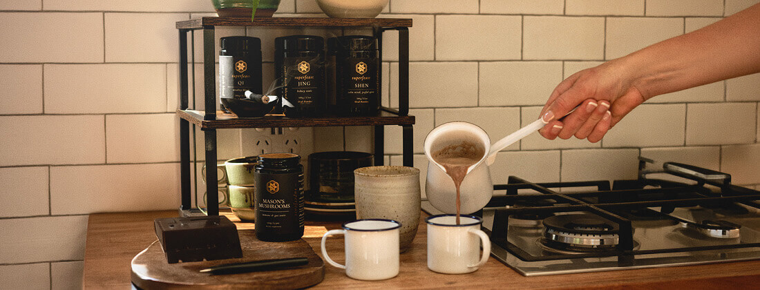 SuperFeast Products Displayed on a Shelf