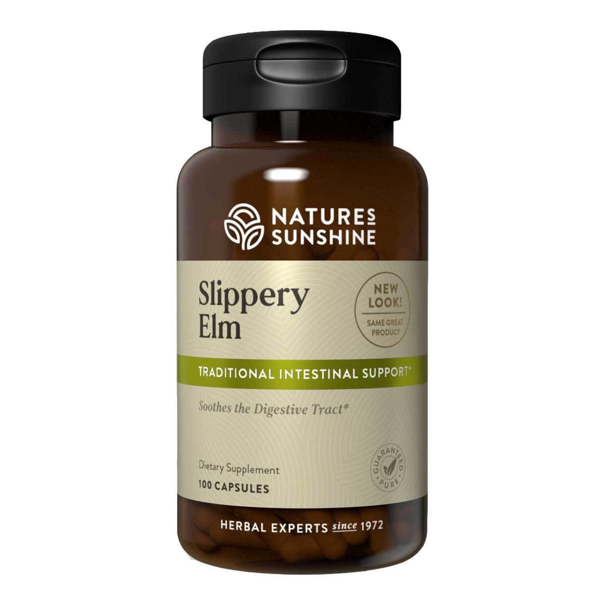 Nature's Way Slippery Elm Bark, Traditional Support to Soothe GI Tract* 100  Vegan Capsules