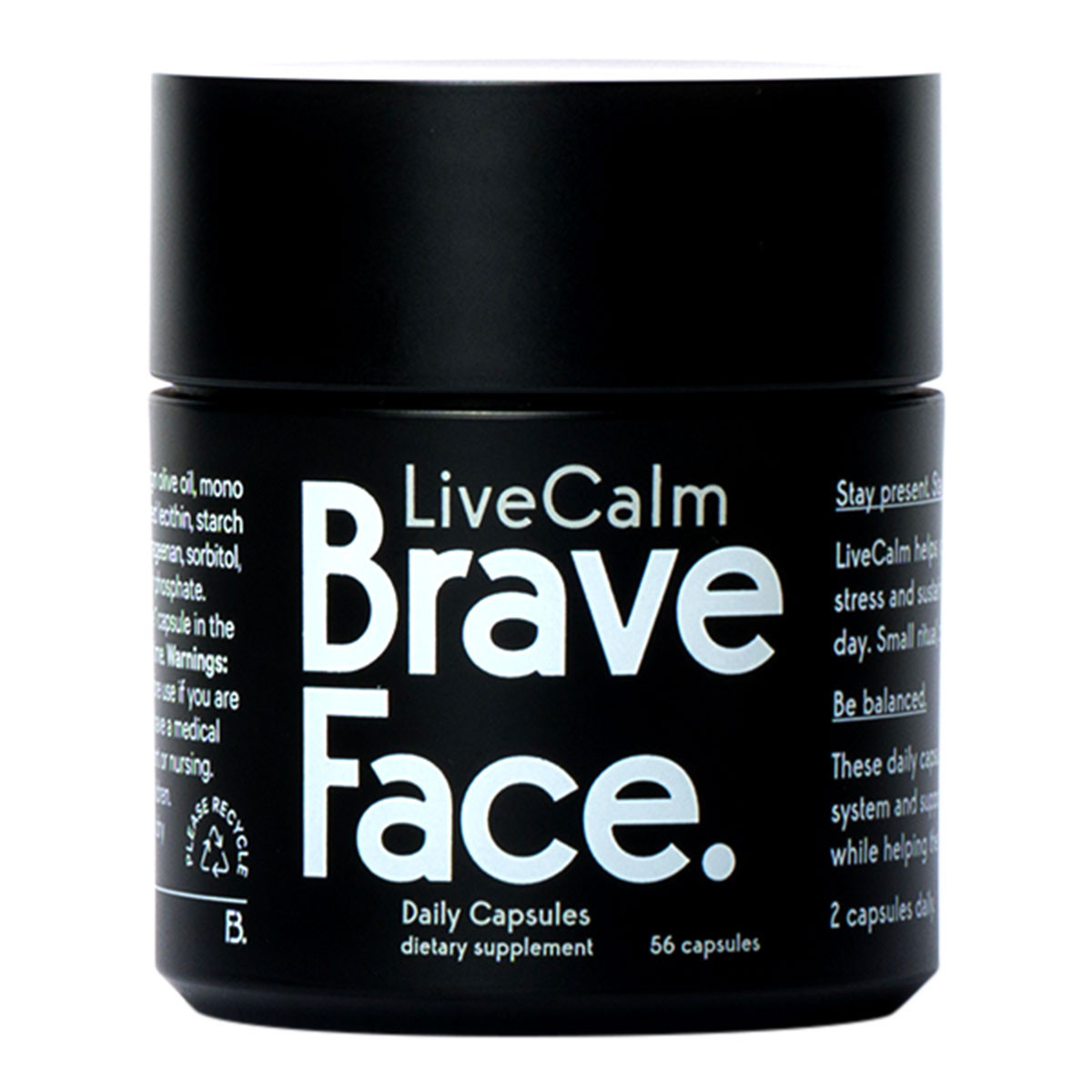 Buy LiveCalm Daily Capsules by BraveFace I HealthPost NZ