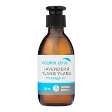 Dolphin Clinic Lavender & Ylang Ylang Massage & Body Oil 200ml Dolphin Clinic Lavender & Ylang Ylang Massage & Body Oil 200ml