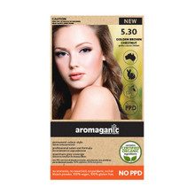 Aromaganic Golden Brown Chestnut Hair Dye (5.3) Each Aromaganic Golden Brown Chestnut Hair Dye (5.3) Each