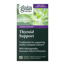 Gaia Herbs Thyroid Support with Ashwagandha, Seaweed, Kelp & Schisandra 60 vege capsules Gaia Herbs Thyroid Support with Ashwagandha, Seaweed, Kelp & Schisandra 60 vege capsules