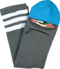 Toy Machine STONER SECT CREW SOCKS-GREY/BLU 1pr