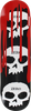 ZERO 3 SKULL WITH BLOOD DECK-8.0 BLK/WHT/RED