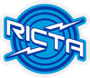 RICTA RINGS DECAL 3.25"X2.77" BLU/WHT